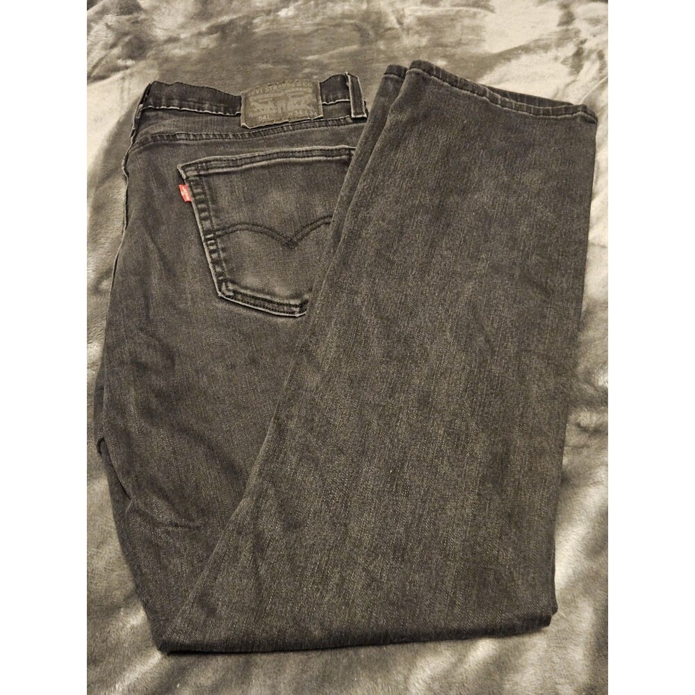 Levi's 541 Athletic Taper Men's Jeans [34 x 34] Faded Black Stretch Denim